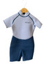 Kids Short Wetsuit in Sage Striped